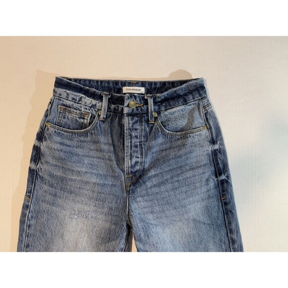Good American Women's Good Boy Boyfriend High Rise  Jeans Distressed  Size 0/25 - Picture 2 of 16